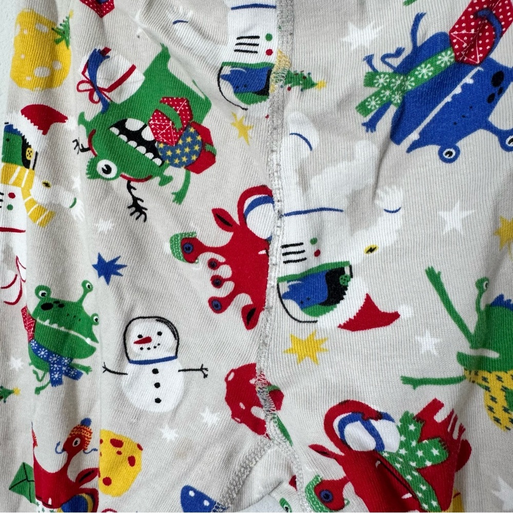 Hanna Andersson Christmas Monster Pajama Pants Size 6-7 100% Organic Cotton - Picture 7 of 8